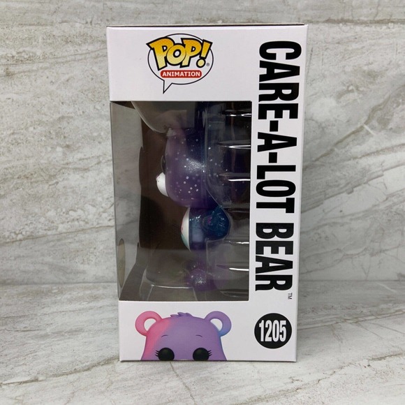 Care Bears 40th Anniversary Care-a-Lot Bear Pop #1205 Chase Translucent Funko - Picture 2 of 6